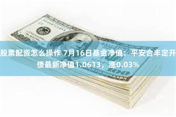 股票配资怎么操作 7月16日基金净值：平安合丰定开债最新净值1.0613，涨0.03%