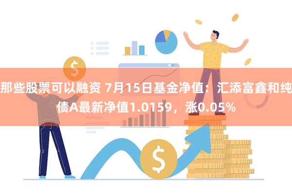 那些股票可以融资 7月15日基金净值：汇添富鑫和纯债A最新净值1.0159，涨0.05%