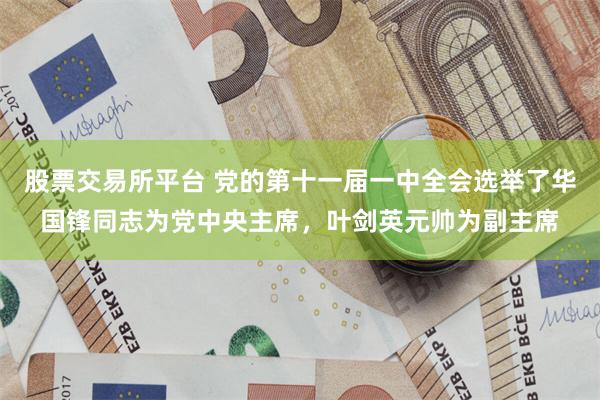 股票交易所平台 党的第十一届一中全会选举了华国锋同志为党中央主席，叶剑英元帅为副主席