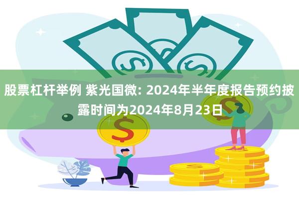 股票杠杆举例 紫光国微: 2024年半年度报告预约披露时间为2024年8月23日