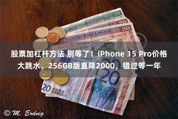 股票加杠杆方法 别等了！iPhone 15 Pro价格大跳水，256GB版直降2000，错过等一年