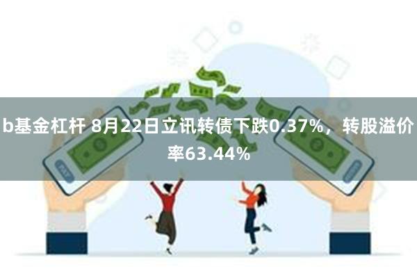 b基金杠杆 8月22日立讯转债下跌0.37%，转股溢价率63.44%