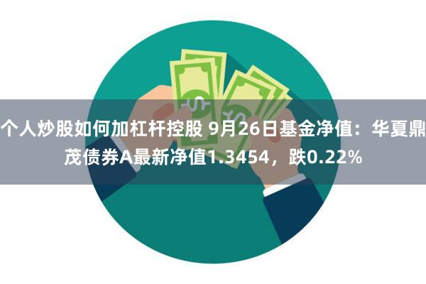 个人炒股如何加杠杆控股 9月26日基金净值：华夏鼎茂债券A最新净值1.3454，跌0.22%