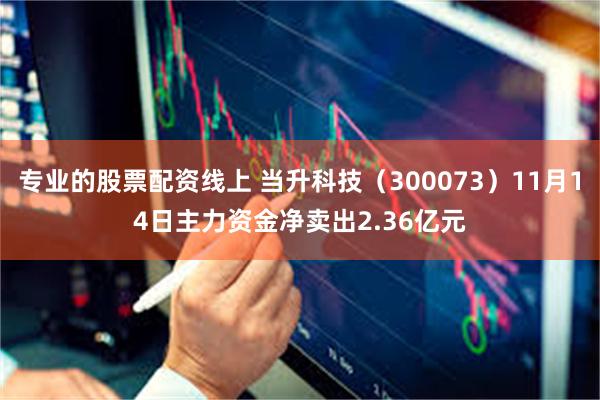 专业的股票配资线上 当升科技（300073）11月14日主力资金净卖出2.36亿元