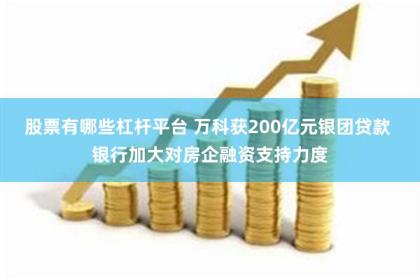 股票有哪些杠杆平台 万科获200亿元银团贷款 银行加大对房企融资支持力度