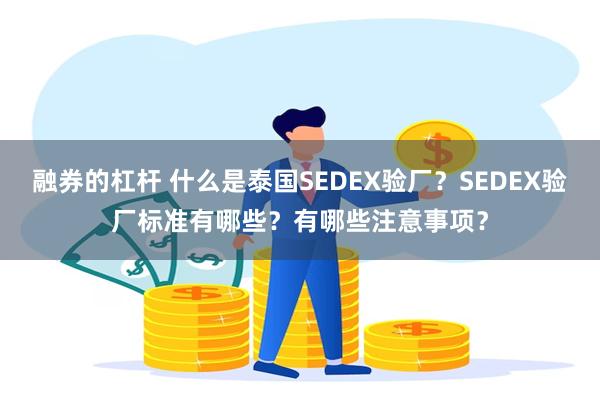 融券的杠杆 什么是泰国SEDEX验厂？SEDEX验厂标准有哪些？有哪些注意事项？