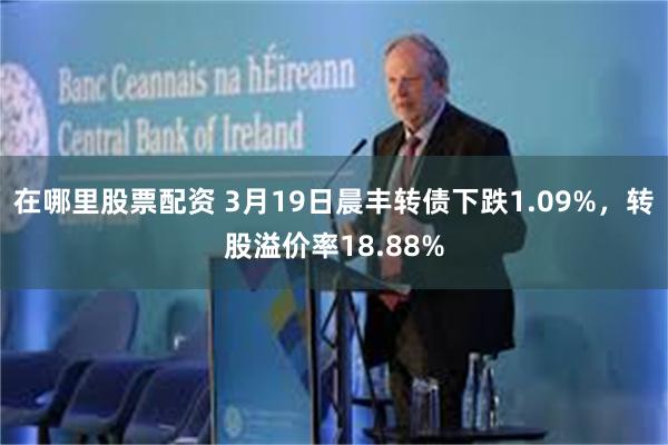 在哪里股票配资 3月19日晨丰转债下跌1.09%，转股溢价率18.88%